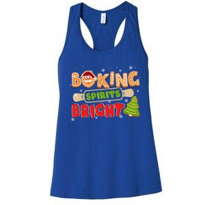 Baking Spirits Bright Christmas Funny Baker Pajama Family Gift Women's Racerback Tank