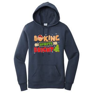 Baking Spirits Bright Christmas Funny Baker Pajama Family Gift Women's Pullover Hoodie