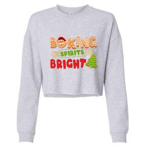 Baking Spirits Bright Christmas Funny Baker Pajama Family Gift Cropped Pullover Crew