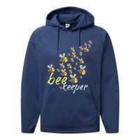 Bee Swarm- Bee Keeper - Bee Keeping Honey Performance Fleece Hoodie