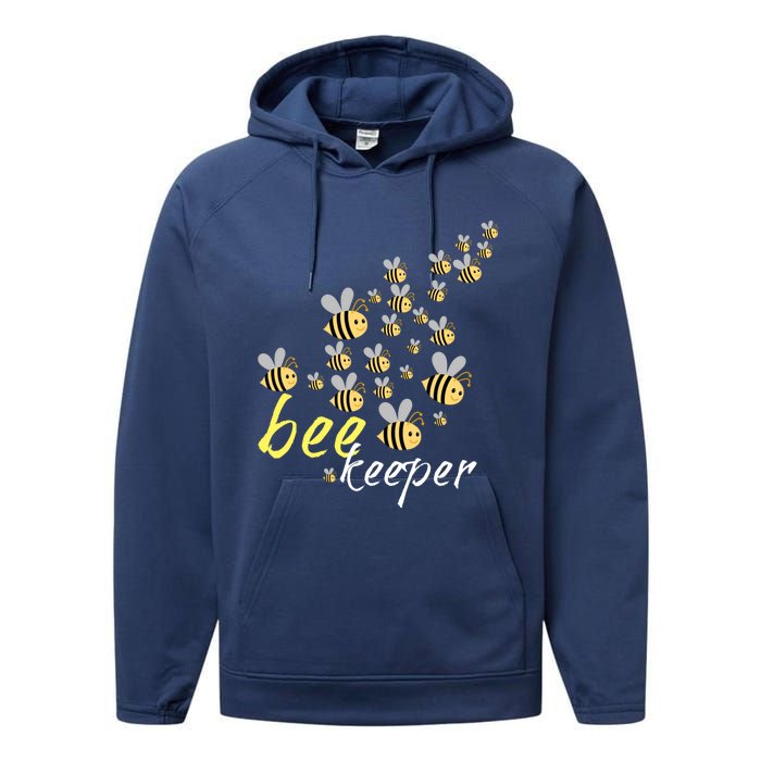 Bee Swarm- Bee Keeper - Bee Keeping Honey Performance Fleece Hoodie