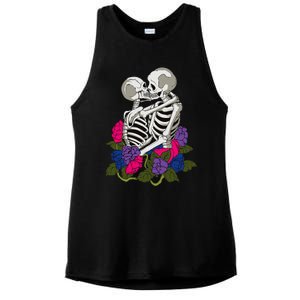 Bisexual Skeleton Bi Pride Flag Color Lgbtq Queer Ladies PosiCharge Tri-Blend Wicking Tank