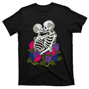 Bisexual Skeleton Bi Pride Flag Color Lgbtq Queer T-Shirt