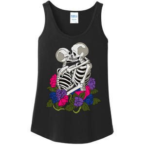 Bisexual Skeleton Bi Pride Flag Color Lgbtq Queer Ladies Essential Tank