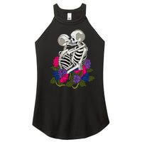 Bisexual Skeleton Bi Pride Flag Color Lgbtq Queer Women's Perfect Tri Rocker Tank