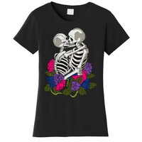 Bisexual Skeleton Bi Pride Flag Color Lgbtq Queer Women's T-Shirt