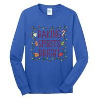 Baking Spirits Bright Cookies Christmas Holiday Baker Funny Gift Tall Long Sleeve T-Shirt