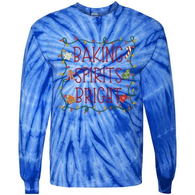 Baking Spirits Bright Cookies Christmas Holiday Baker Funny Gift Tie-Dye Long Sleeve Shirt