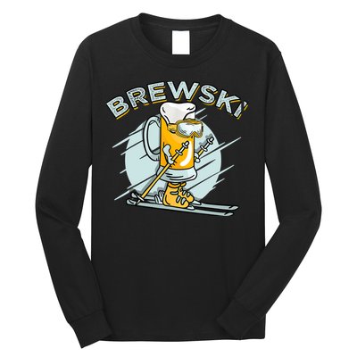 Brewski - Skiing Beer for Winter Sport Long Sleeve Shirt