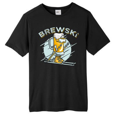 Brewski - Skiing Beer for Winter Sport Tall Fusion ChromaSoft Performance T-Shirt