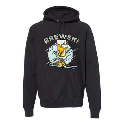 Brewski - Skiing Beer for Winter Sport Premium Hoodie