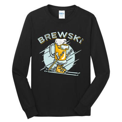 Brewski - Skiing Beer for Winter Sport Tall Long Sleeve T-Shirt