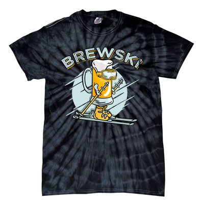 Brewski - Skiing Beer for Winter Sport Tie-Dye T-Shirt