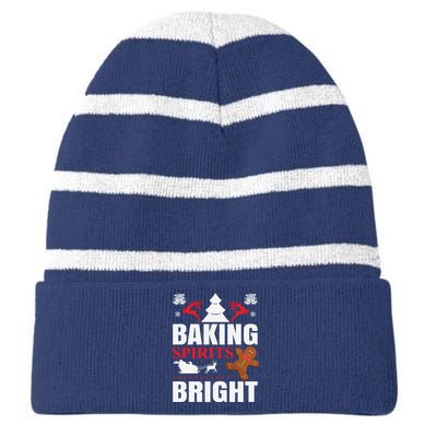 Baking Spirits Bright Striped Beanie with Solid Band