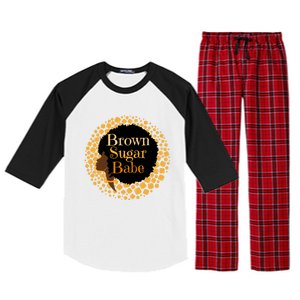 Brown Sugar Babe Proud Black African Pride Melanin Gift Raglan Sleeve Pajama Set