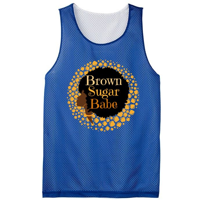 Brown Sugar Babe Proud Black African Pride Melanin Gift Mesh Reversible Basketball Jersey Tank