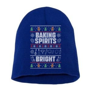 Baking Spirits Bright Funny Christmas Ugly Baker Team Squad Cool Gift Short Acrylic Beanie