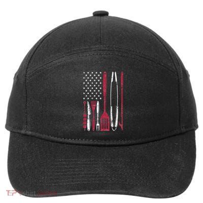 BBQ Smoker Barbecue Chef Smoking 7-Panel Snapback Hat