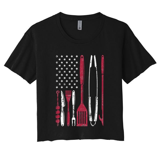 BBQ Smoker Barbecue Chef Smoking Crop Top