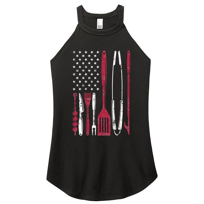 BBQ Smoker Barbecue Chef Smoking Women's Perfect Tri Rocker Tank
