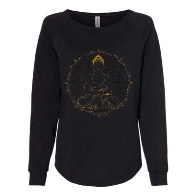 Buddha Statue Buddhist Buddhism Zen Yoga Meditation Guatama Womens California Wash Sweatshirt