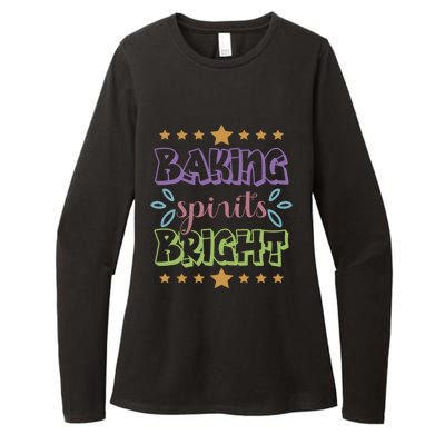 Baking Spirits Bright Funny Cooking Baking Christmas Gift Womens CVC Long Sleeve Shirt