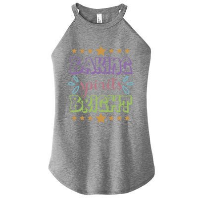 Baking Spirits Bright Funny Cooking Baking Christmas Gift Women’s Perfect Tri Rocker Tank