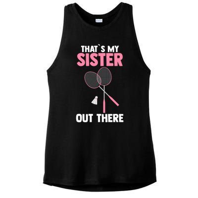 Brother Sister Badminton Gift Ladies PosiCharge Tri-Blend Wicking Tank