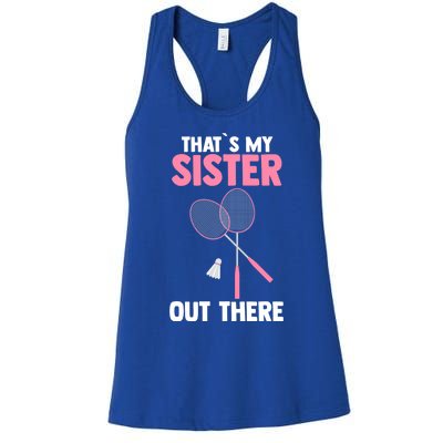 Brother Sister Badminton Gift Women's Racerback Tank