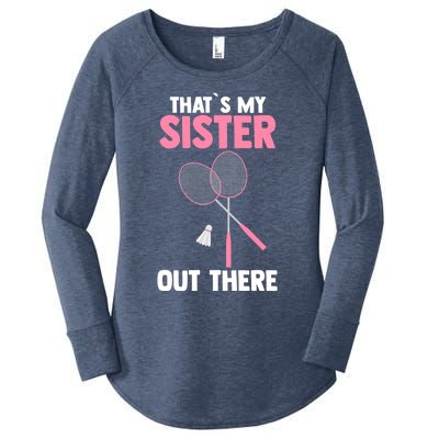 Brother Sister Badminton Gift Women's Perfect Tri Tunic Long Sleeve Shirt