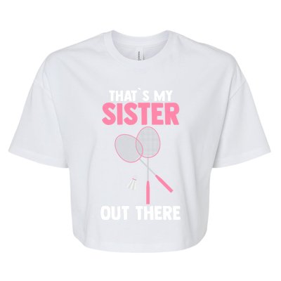 Brother Sister Badminton Gift Bella+Canvas Jersey Crop Tee