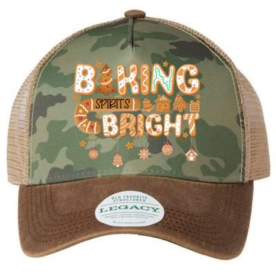 Baking Spirits Bright Gingerbread Christmas Cookies Xmas Funny Gift Legacy Tie Dye Trucker Hat