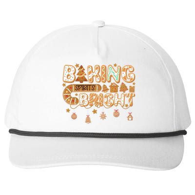 Baking Spirits Bright Gingerbread Christmas Cookies Xmas Funny Gift Snapback Five-Panel Rope Hat