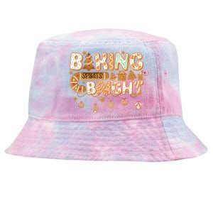 Baking Spirits Bright Gingerbread Christmas Cookies Xmas Funny Gift Tie-Dyed Bucket Hat