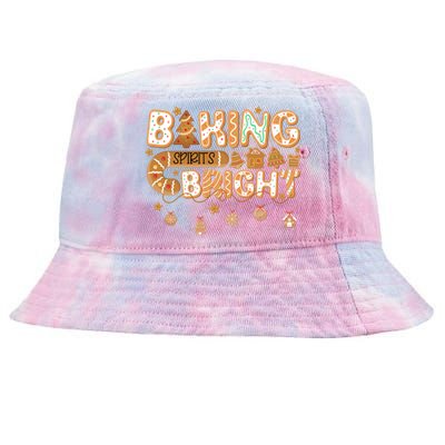 Baking Spirits Bright Gingerbread Christmas Cookies Xmas Funny Gift Tie-Dyed Bucket Hat