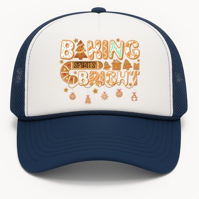 Baking Spirits Bright Gingerbread Christmas Cookies Xmas Funny Gift Trucker Hat