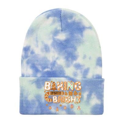 Baking Spirits Bright Gingerbread Christmas Cookies Xmas Funny Gift Tie Dye 12in Knit Beanie