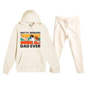 Best Saint Bernard Dad Ever Funny St. Bernard Premium Hooded Sweatsuit Set