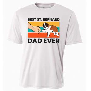 Best Saint Bernard Dad Ever Funny St. Bernard Cooling Performance Crew T-Shirt