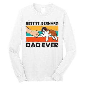 Best Saint Bernard Dad Ever Funny St. Bernard Long Sleeve Shirt