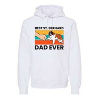 Best Saint Bernard Dad Ever Funny St. Bernard Premium Hoodie