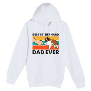 Best Saint Bernard Dad Ever Funny St. Bernard Premium Pullover Hoodie