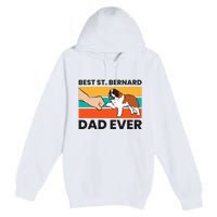 Best Saint Bernard Dad Ever Funny St. Bernard Premium Pullover Hoodie