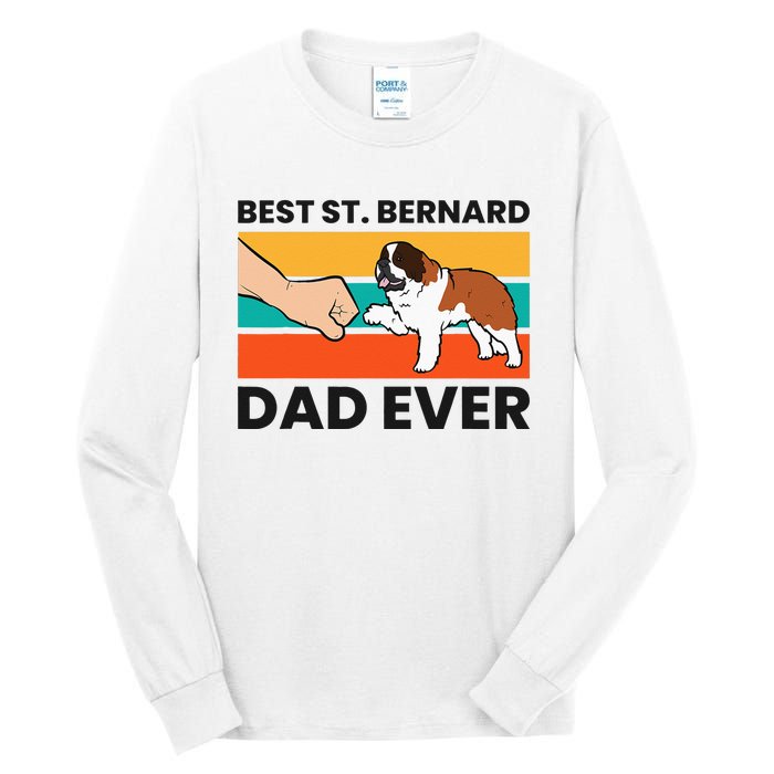 Best Saint Bernard Dad Ever Funny St. Bernard Tall Long Sleeve T-Shirt