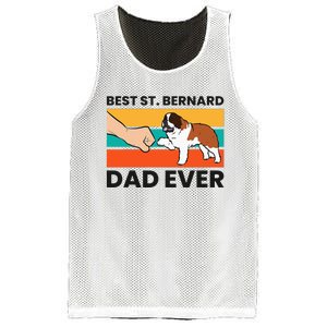 Best Saint Bernard Dad Ever Funny St. Bernard Mesh Reversible Basketball Jersey Tank