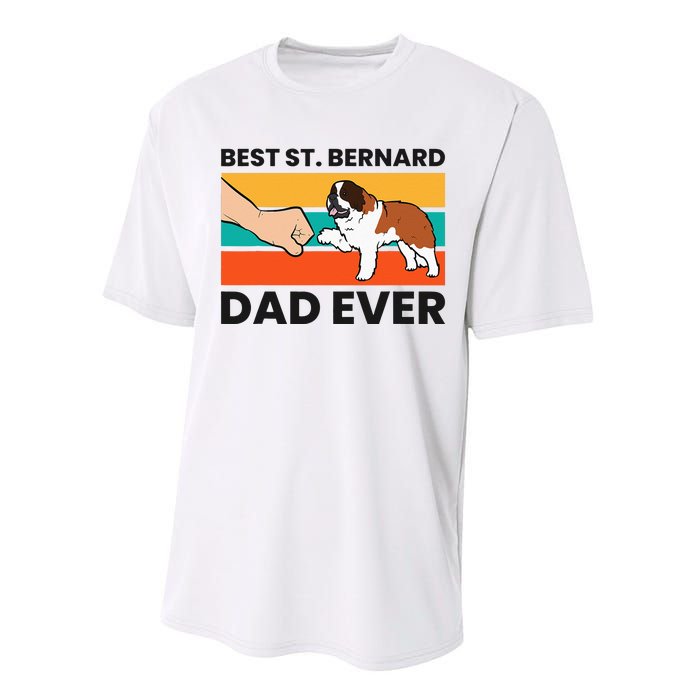 Best Saint Bernard Dad Ever Funny St. Bernard Performance Sprint T-Shirt