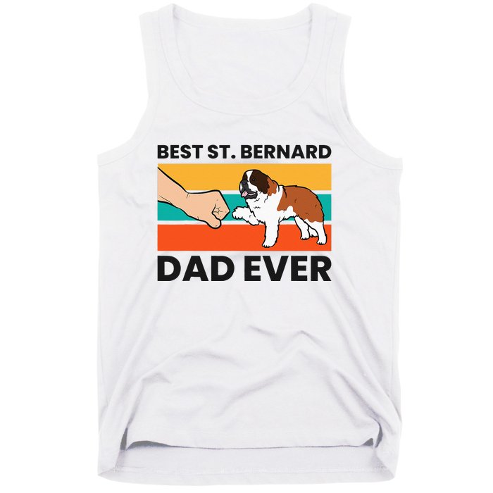 Best Saint Bernard Dad Ever Funny St. Bernard Tank Top