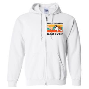 Best Saint Bernard Dad Ever Funny St. Bernard Full Zip Hoodie