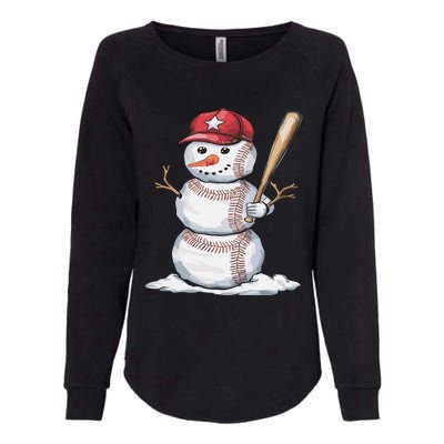 Baseball Snow Balls Snow Christmas Xmas Gift Womens California Wash Sweatshirt