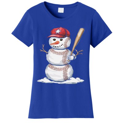 Baseball Snow Balls Snow Christmas Xmas Gift Women's T-Shirt